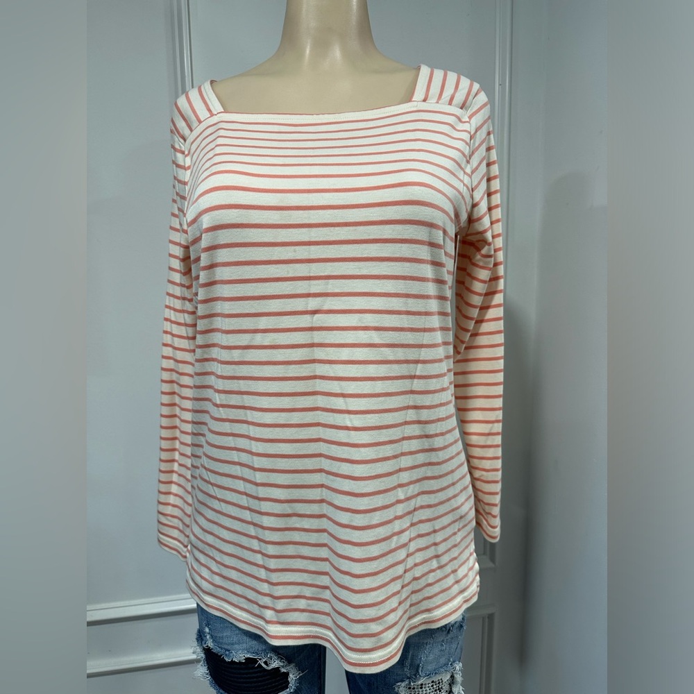 L.L. Bean Casual Striped Tops for Women Size Médium
